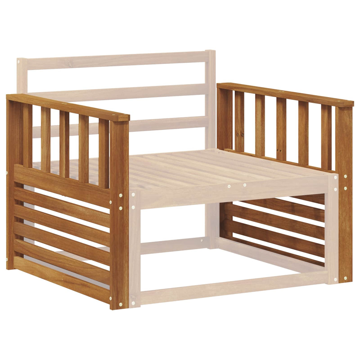 Vidaxl armleuning 2 st naturel 80 x 6 x 61 cm massief acaciahout