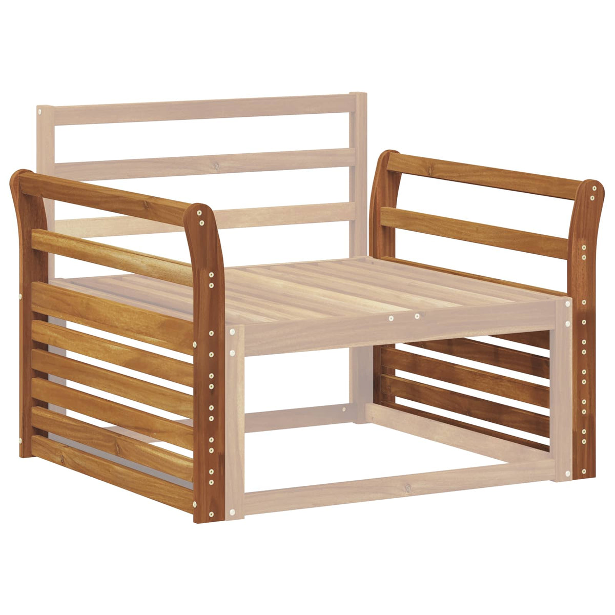 Vidaxl armleuning 2 st naturel 78,5 x 8 x 60 cm massief acaciahout