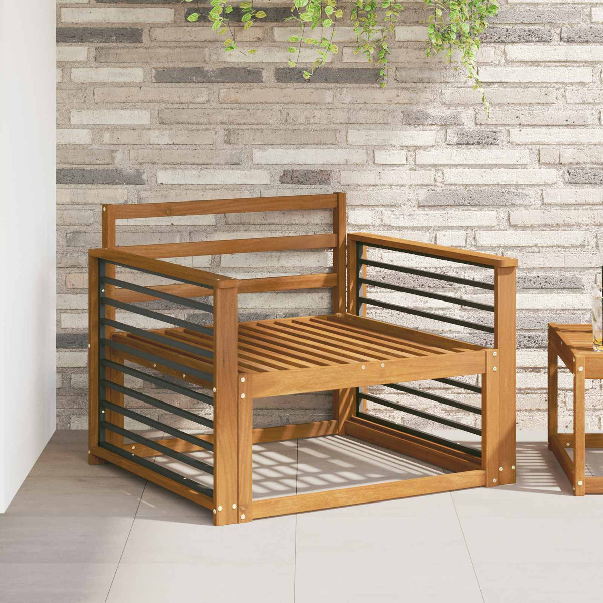 Vidaxl armleuning 2 st naturel 80 x 6 x 61 cm massief acaciahout