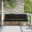 Vidaxl 3 st buitenzitmiddelsofa massief acaciahout en textilene stof