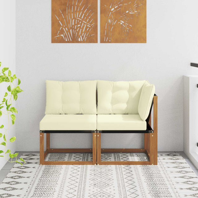 Vidaxl 2 st outdoor midden- en hoeksalon naturel