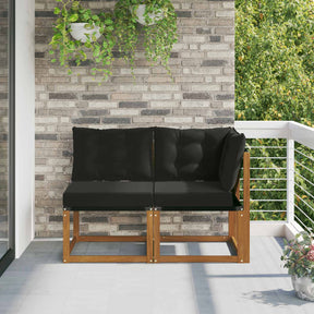 Vidaxl 2 st outdoor midden- en hoeksalon naturel