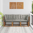Vidaxl 3 st outdoor midden- en hoeksalon naturel