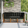 Vidaxl 3 st outdoor midden- en hoeksalon naturel