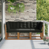 Vidaxl 3 st outdoor midden- en hoeksalon naturel