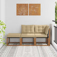Vidaxl 3 st modulaire buitensofa eenheden natuurlijk en beige