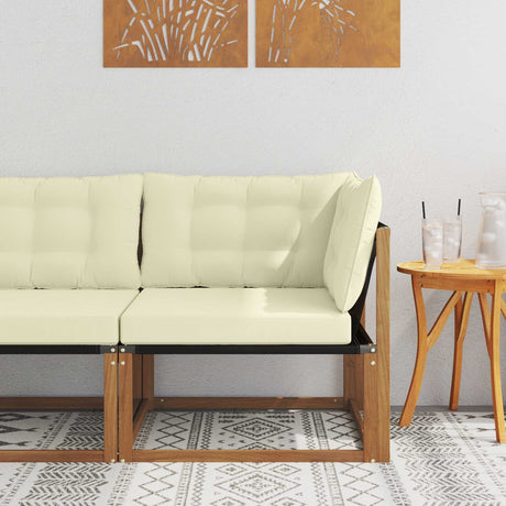 Vidaxl buiten hoek sofa massief acaciahout naturel
