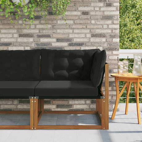 Vidaxl buiten hoek sofa massief acaciahout naturel