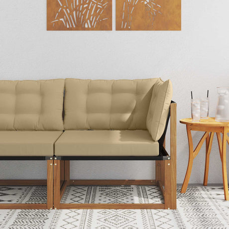 Vidaxl buiten hoek sofa massief acaciahout naturel