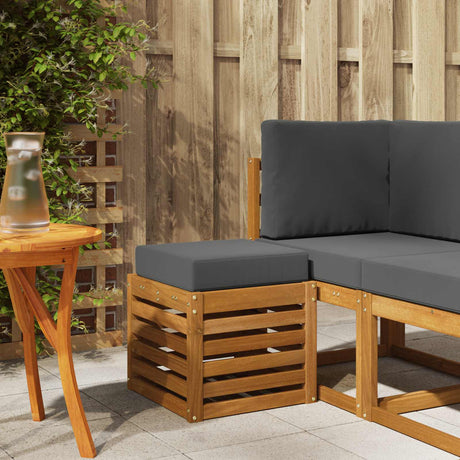 Vidaxl 2 st hocker massief acaciahout natuurlijk en antraciet