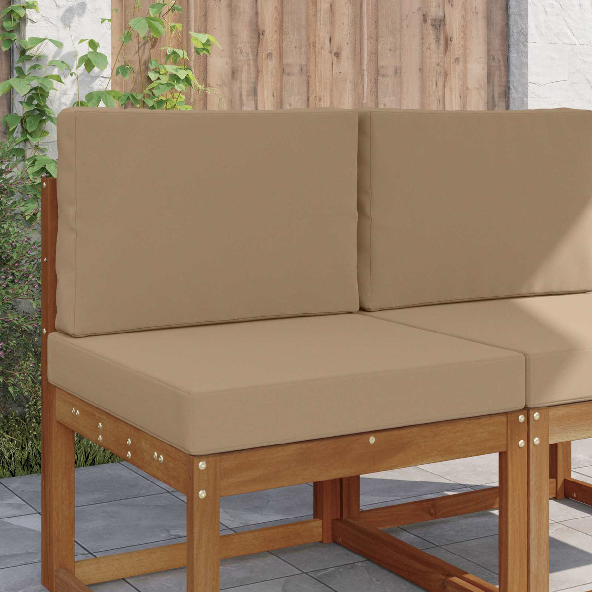 Vidaxl buiten bankkussen polyester taupe 60 x 60 cm