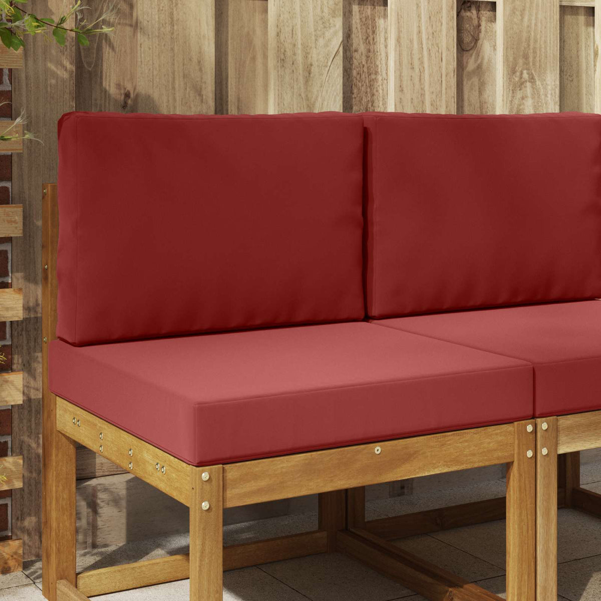 Vidaxl buiten bankkussen polyester wijnrood 60 x 60 cm