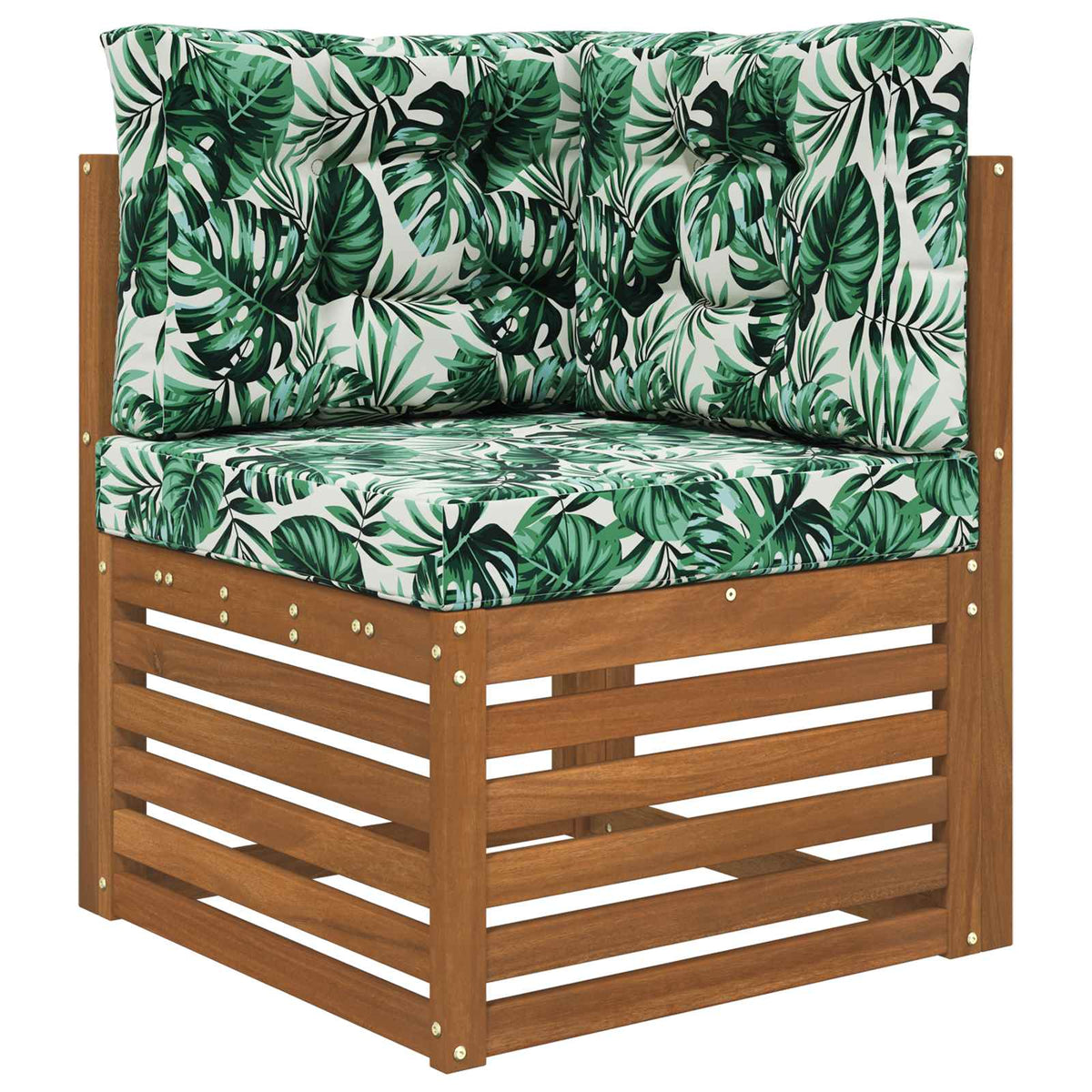 Vidaxl buiten bankkussen polyester bladpatroon 60 x 60 cm bladpatroon