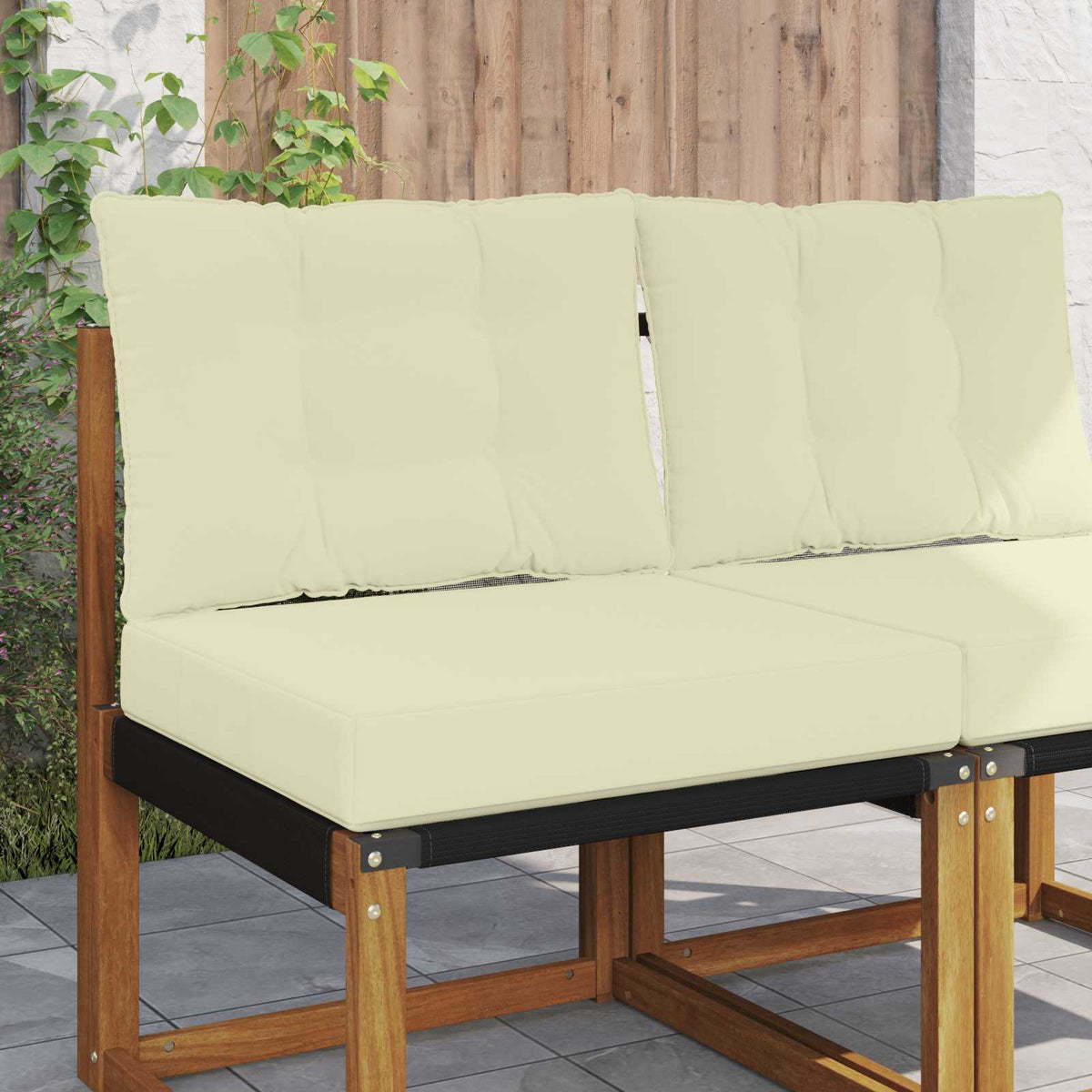 Vidaxl buiten bankkussen polyester crèmekleurig 60 x 50,5 cm