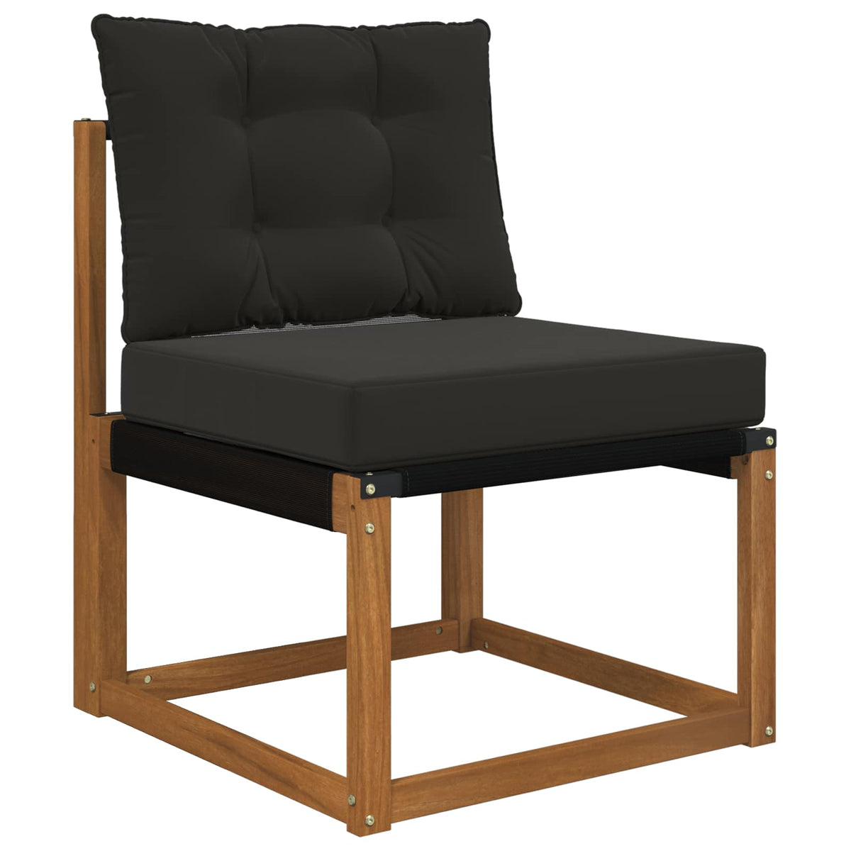 Vidaxl buiten bankkussen polyester zwart 60 x 50,5 cm