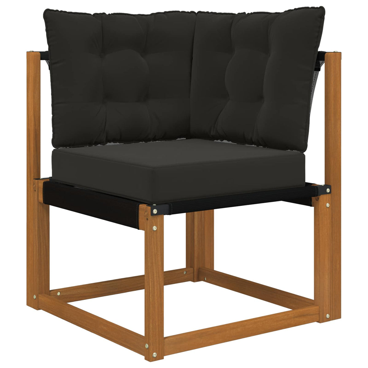 Vidaxl buiten bankkussen polyester zwart 50,5 x 50,5 cm