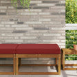 Vidaxl buiten bankkussen polyester wijnrood 80 x 80 cm