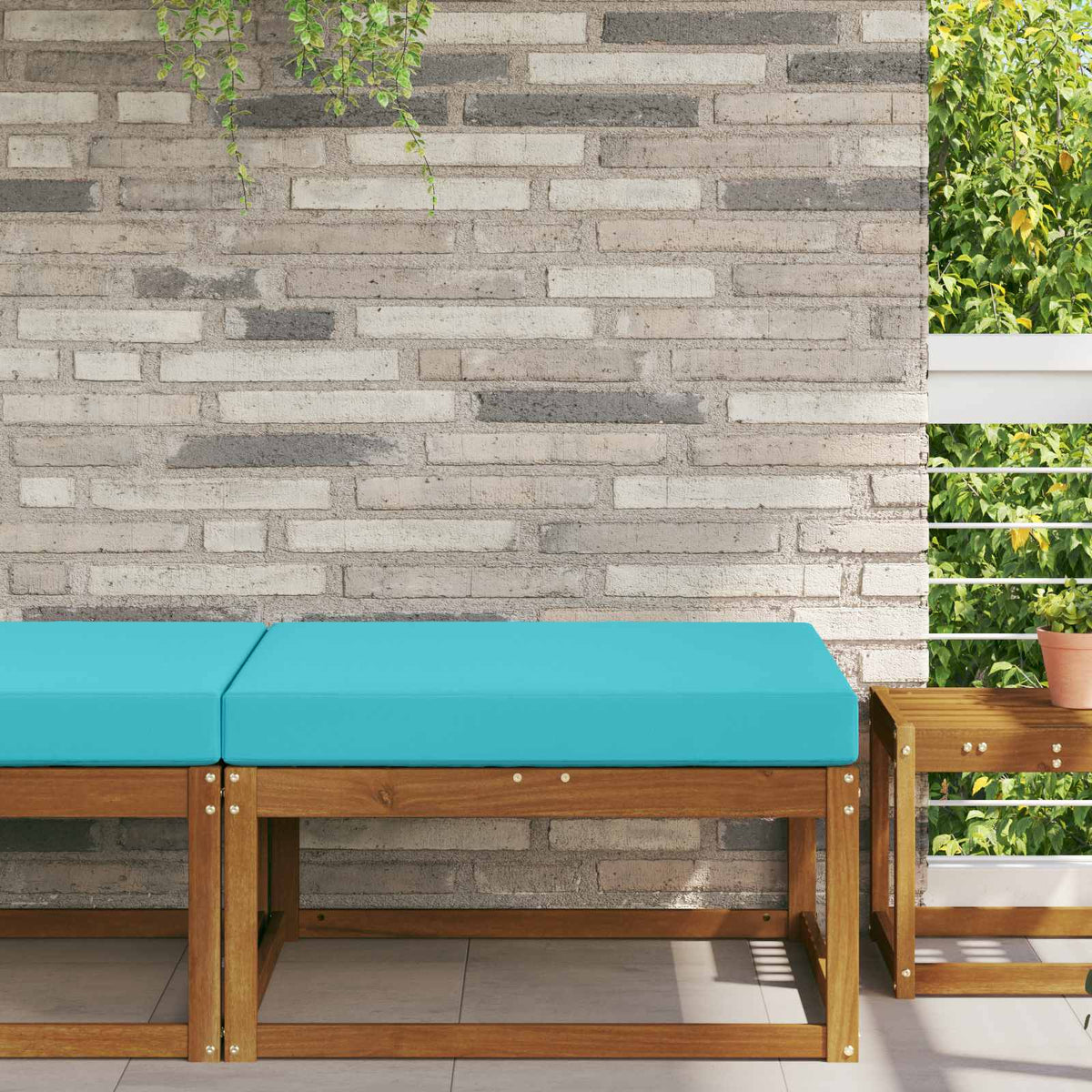 Vidaxl buiten bankkussen polyester turquoise 80 x 80 cm