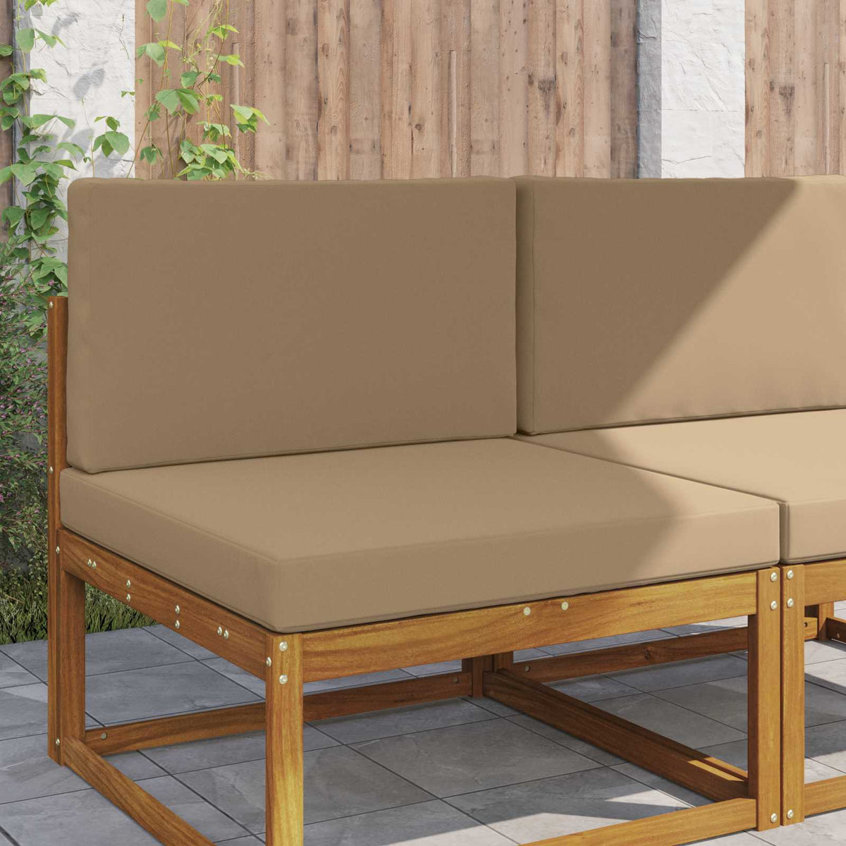 Vidaxl buiten bankkussen polyester taupe 80 x 80 cm