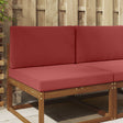 Vidaxl buiten bankkussen polyester wijnrood 80 x 80 cm