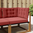 Vidaxl buiten bankkussen polyester wijnrood 68,5 x 68,5 cm