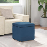 Vidaxl kruk blauw 41 x 41 x 40 cm stof en geëngineerd hout