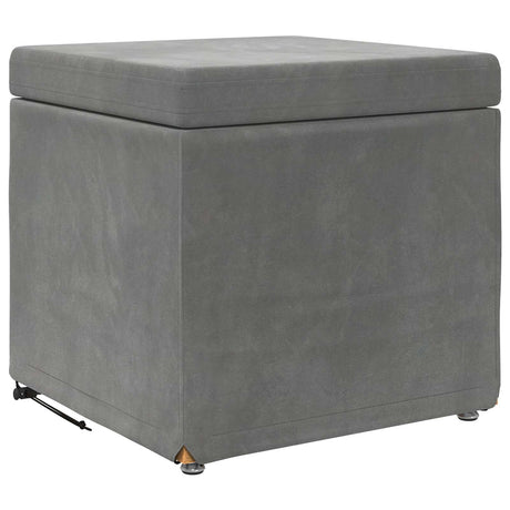 Vidaxl kruk donkergrijs 41 x 41 x 40 cm velvet en gefabriceerd hout