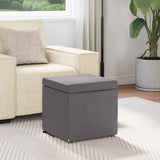 Vidaxl kruk grijs 41 x 41 x 40 cm nepleer en gefabriceerd hout