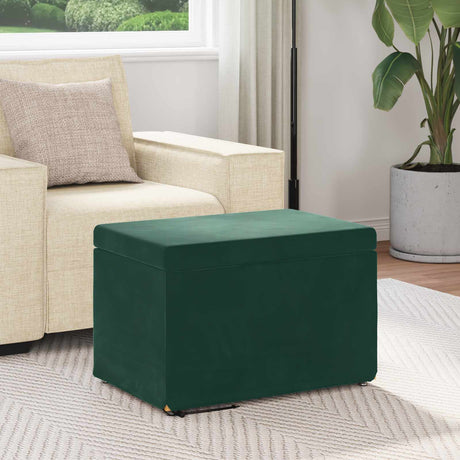Vidaxl kruk donkergroen 61 x 41 x 40 cm velvet en gefabriceerd hout