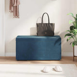 Vidaxl kruk blauw 81 x 41 x 40 cm velvet en gefabriceerd hout