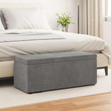 Vidaxl kruk donkergrijs 101 x 41 x 40 cm velvet en gefabriceerd hout