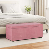 Vidaxl kruk roze 101 x 41 x 40 cm velvet en gefabriceerd hout
