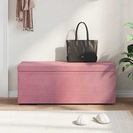 Vidaxl kruk roze 101 x 41 x 40 cm velvet en gefabriceerd hout