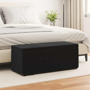 Vidaxl kruk zwart 101 x 41 x 40 cm velvet en gefabriceerd hout