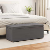 Vidaxl kruk grijs 101 x 41 x 40 cm nepleer en gefabriceerd hout
