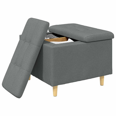 Vidaxl ottoman met opbergruimte donkergrijs 60 x 60 x 45 cm stof