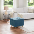 Vidaxl ottoman met opbergruimte blauw 60 x 60 x 45 cm fluweel