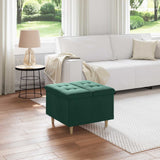 Vidaxl ottoman met opbergruimte donkergroen 60 x 60 x 45 cm fluweel