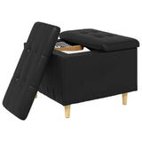 Vidaxl ottoman met opbergruimte zwart 60 x 60 x 45 cm kunstleer