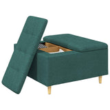 Vidaxl ottoman met opbergruimte donkergroen 80 x 80 x 45 cm stof