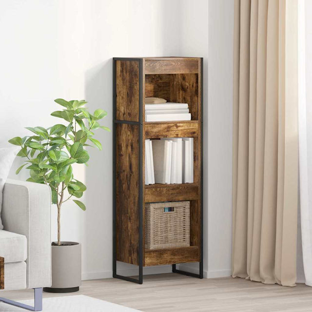 Vidaxl boekenkast 40 x 30 x 121 cm bewerkt hout rook eik