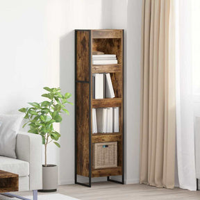 Vidaxl boekenkast 40 x 30 x 155 cm bewerkt hout rook eik