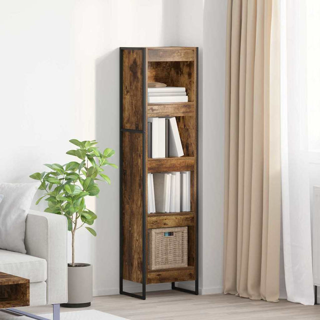 Vidaxl boekenkast 40 x 30 x 155 cm bewerkt hout rook eik