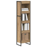 Vidaxl boekenkast 40 x 30 x 155 cm bewerkt hout ambachtelijk eiken