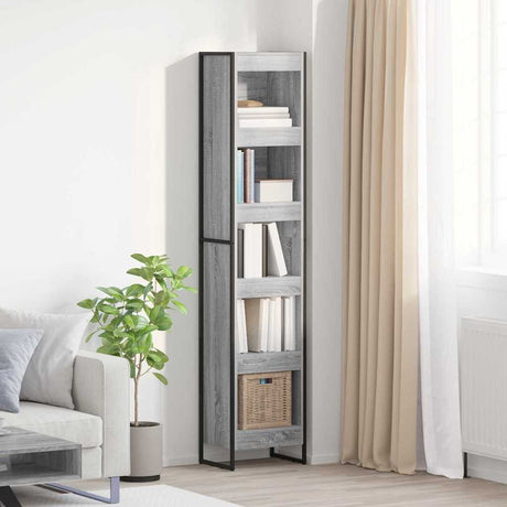 Vidaxl boekenkast 40 x 30 x 189,5 cm bewerkt hout grijs sonoma