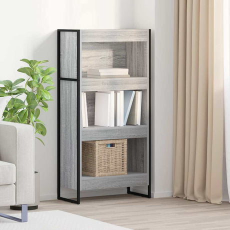 Vidaxl boekenkast 60 x 30 x 121 cm bewerkt hout grijs sonoma