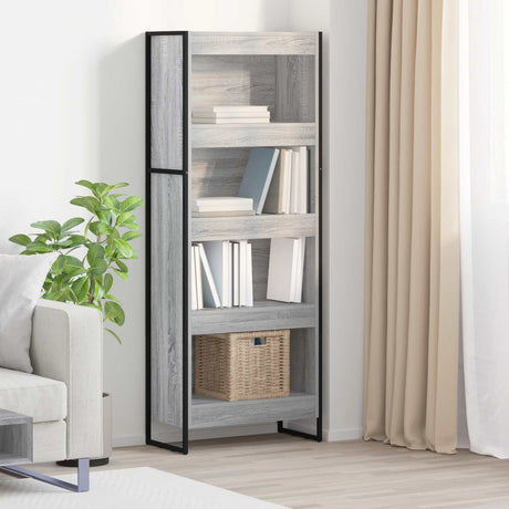 Vidaxl boekenkast 60 x 30 x 155 cm bewerkt hout grijs sonoma