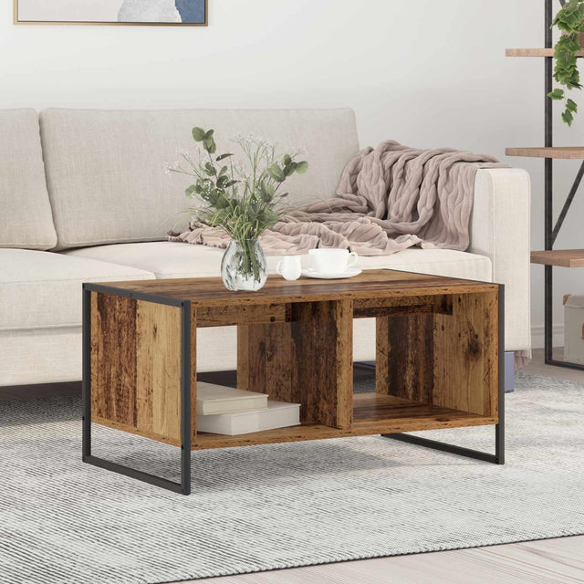 Vidaxl salontafel oud hout 80 x 50 x 40 cm bewerkt hout