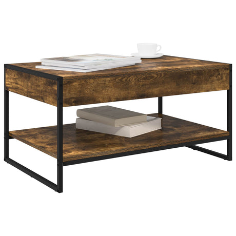 Vidaxl salontafel rook eik 80 x 50 x 40 cm bewerkt hout