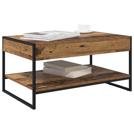 Vidaxl salontafel oud hout 80 x 50 x 40 cm bewerkt hout